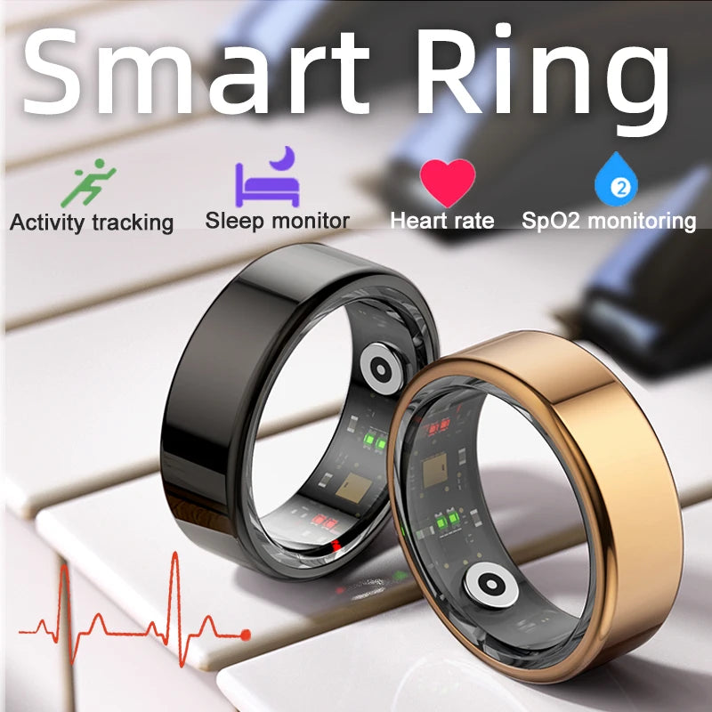 R02 Smart Ring 2025 Mens Rings for Woman Smartring Heart Rate Monitor Multi-sport Mode Bluetooth Fitness and Sleep Tracker - Halo Smart Ring